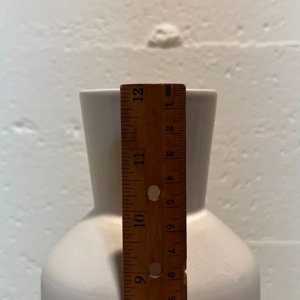 White Stoneware Decorative Vase